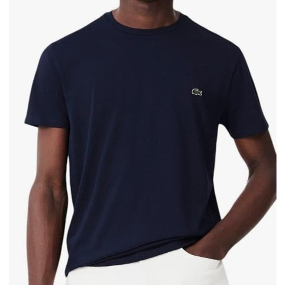 Lacoste Men's Cotton Pima Jersey T-Shirt Navy Blue Small